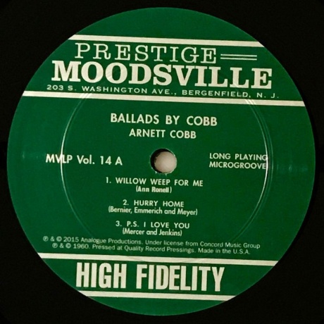 Arnett Cobb - Ballads By Cobb (Analogue) (0753088001437) - фото 2
