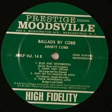 Arnett Cobb - Ballads By Cobb (Analogue) (0753088001437) - фото 3