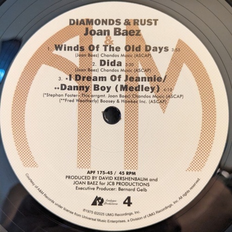 Joan Baez - Diamonds &amp; Rust (Analogue) (0753088017575) - фото 5