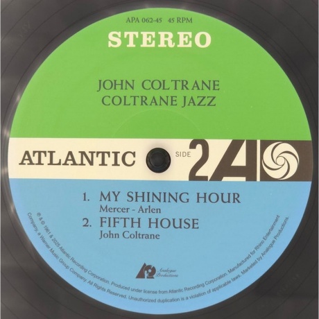 John Coltrane - Coltrane Jazz (Analogue) (0753088756276) - фото 3