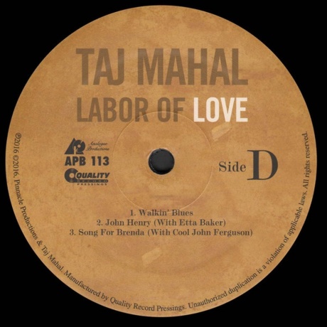 Taj Mahal - Labor Of Love (Audiophile) (0753088011313) - фото 6