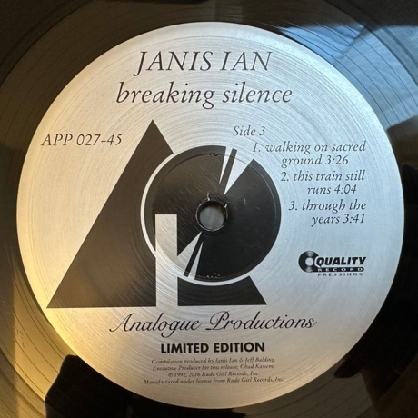 Janis Ian - Breaking Silence (Analogue) (0753088000171) - фото 5