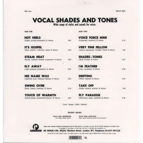 Barbara Moore - Vocal Shades And Tones (4251804140713) - фото 2