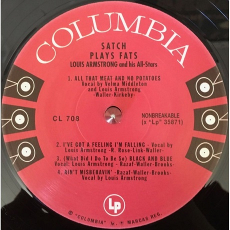 Louis Armstrong - Satch Plays Fats (Analogue) (5060149620816) - фото 2