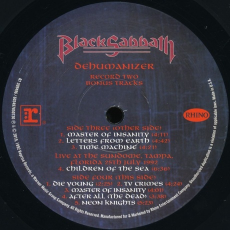 Black Sabbath - Dehumanizer (0603497850730) - фото 5