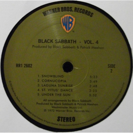 Black Sabbath - Vol.4 (0081227946609) - фото 4