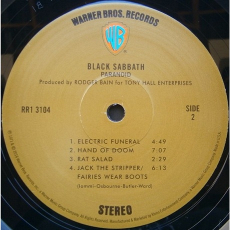 Black Sabbath - Paranoid (0081227946708) - фото 4