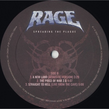 Rage - Spreading The Plague (0886922452918) - фото 4