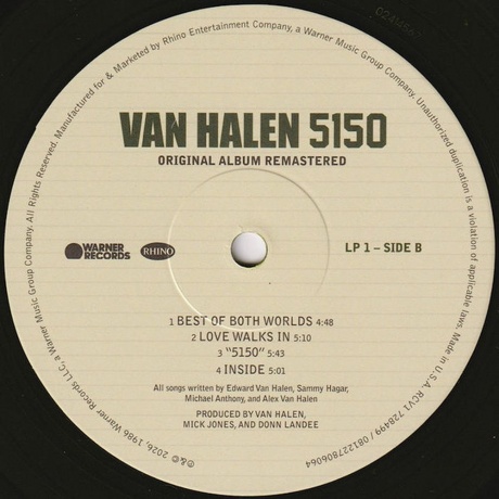 Van Halen - 5150 (coloured) (0081227806064) - фото 3