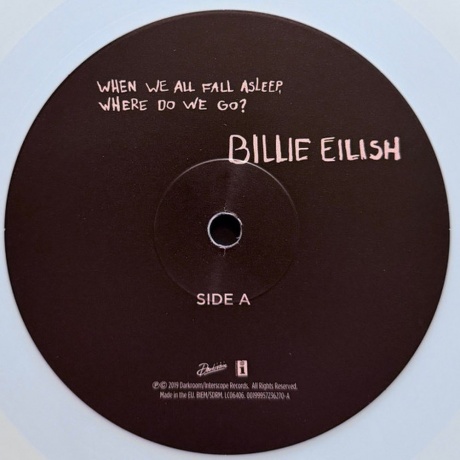 Billie Eilish - When We All Fall Asleep, Where Do We Go? (Opaque Baby Blue) (199957236270) - фото 2