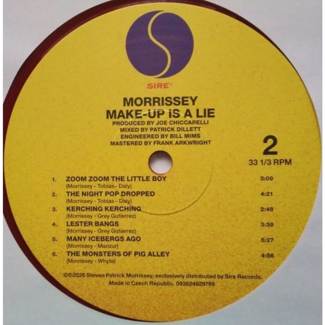 Morrissey - Make-Up Is A Lie (Red) (93624829775) - фото 3
