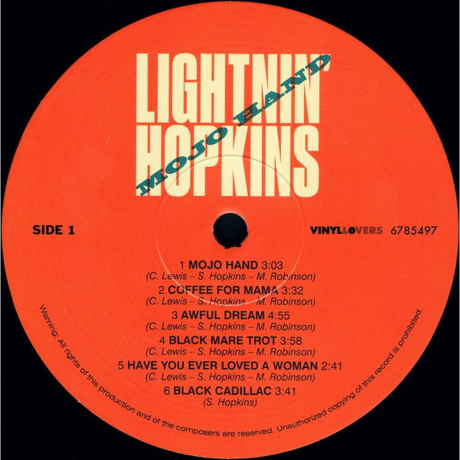 Lightnin' Hopkins - Mojo Hand (8436544170985) виниловая пластинка - фото 3