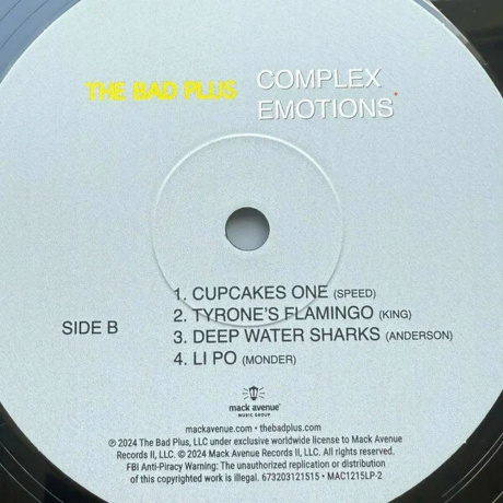 The Bad Plus - Complex Emotions (0673203121553) виниловая пластинка - фото 3