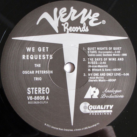 Oscar Peterson - We Get Requests (Analogue) (0753088860614) виниловая пластинка - фото 3