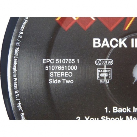 AC/DC, Back In Black (Remastered) (5099751076513) виниловая пластинка - фото 16