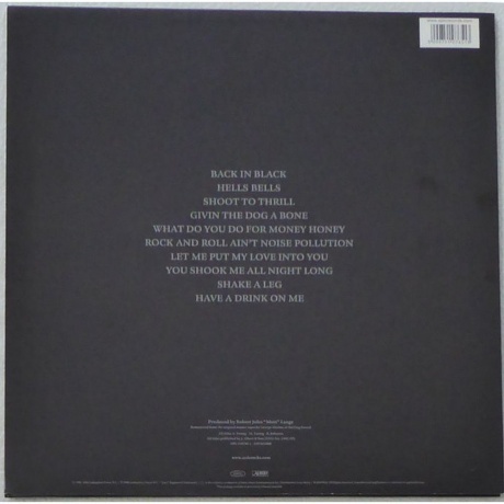AC/DC, Back In Black (Remastered) (5099751076513) виниловая пластинка - фото 3