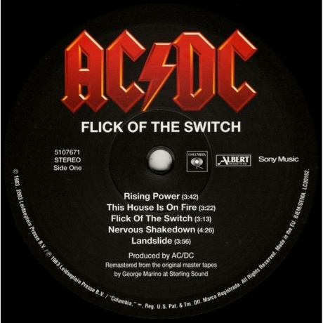 AC/DC - Flick Of The Switch (5099751076711) виниловая пластинка - фото 3