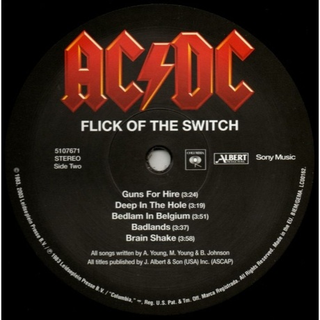 AC/DC - Flick Of The Switch (5099751076711) виниловая пластинка - фото 4