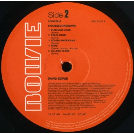 David Bowie - ChangesOneBowie (0190295994082) виниловая пластинка - фото 4