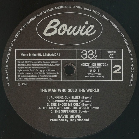 David Bowie - The Man Who Sold The World (remastered 2015) (0825646287383) виниловая пластинка - фото 4