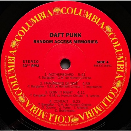 Daft Punk -  Random Access Memories (0888837168618) виниловая пластинка - фото 10