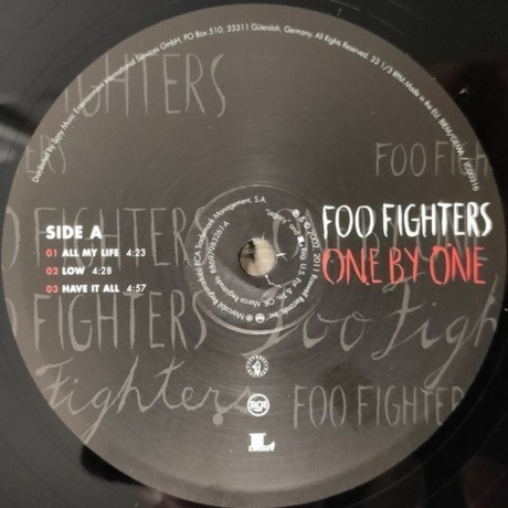 Foo Fighters - One By One (0886979832619) виниловая пластинка - фото 3