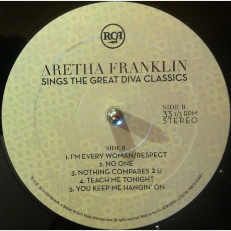 Aretha Franklin - Sings The Great Diva Classics (0888750348814) виниловая пластинка - фото 4