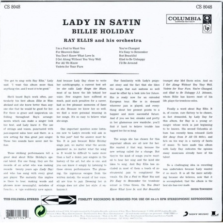 Billie Holiday - Lady In Satin (0888751117419) виниловая пластинка - фото 2