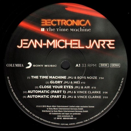 Jarre, Jean-Michel, Electronica 1: The Time Machine (0888430189812) виниловая пластинка - фото 5