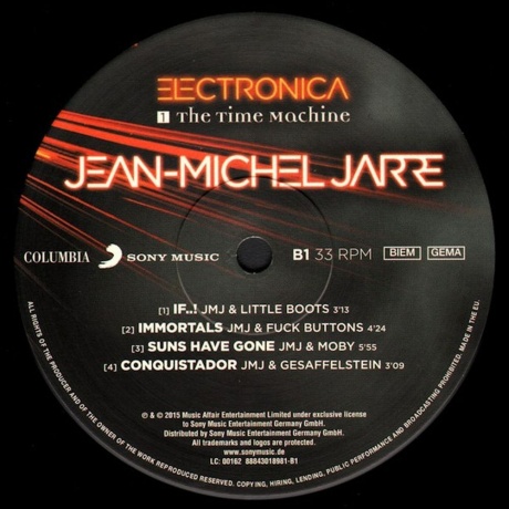 Jarre, Jean-Michel, Electronica 1: The Time Machine (0888430189812) виниловая пластинка - фото 6