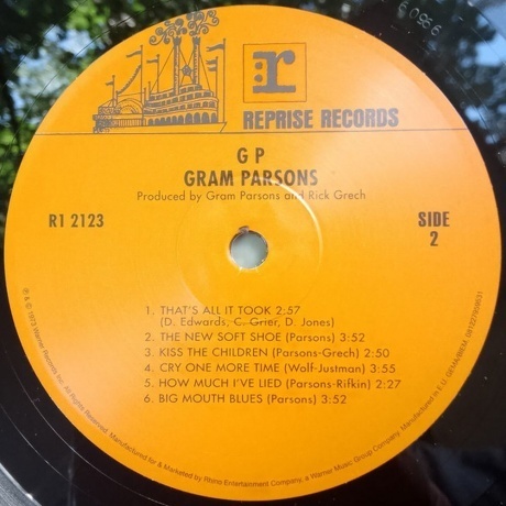 Gram Parsons - GP (0081227959531) виниловая пластинка - фото 6