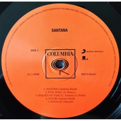 Santana - Santana (0888751942813) виниловая пластинка - фото 3