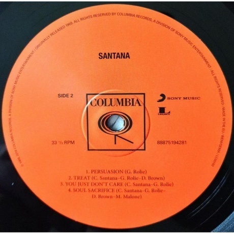 Santana - Santana (0888751942813) виниловая пластинка - фото 4