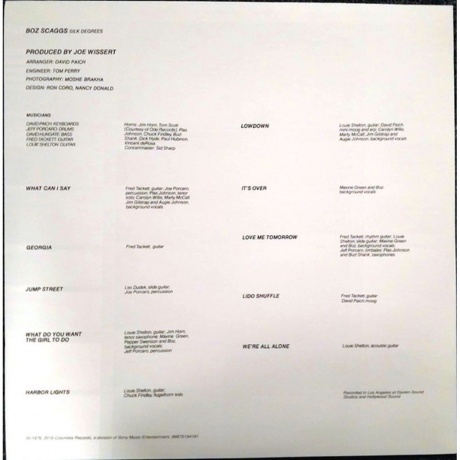 Boz Scaggs - Silk Degrees (0888751941915) виниловая пластинка - фото 6