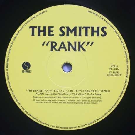 The Smiths - Rank (0825646658831) виниловая пластинка - фото 6