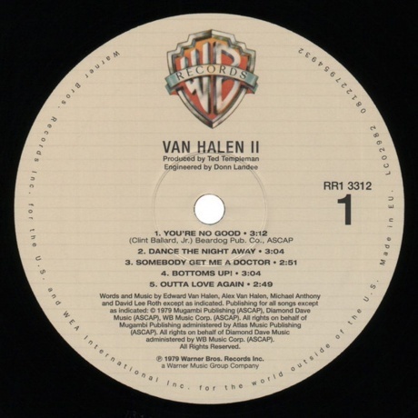 Van Halen - Van Halen II (0081227954932) виниловая пластинка - фото 5