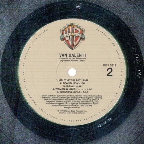 Van Halen - Van Halen II (0081227954932) виниловая пластинка - фото 8