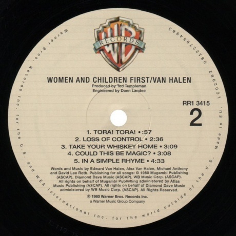 Van Halen - Women And Children First (0081227954963) виниловая пластинка - фото 5