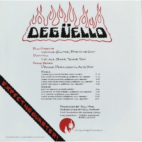 ZZ Top - Deguello (0081227979409) виниловая пластинка - фото 8