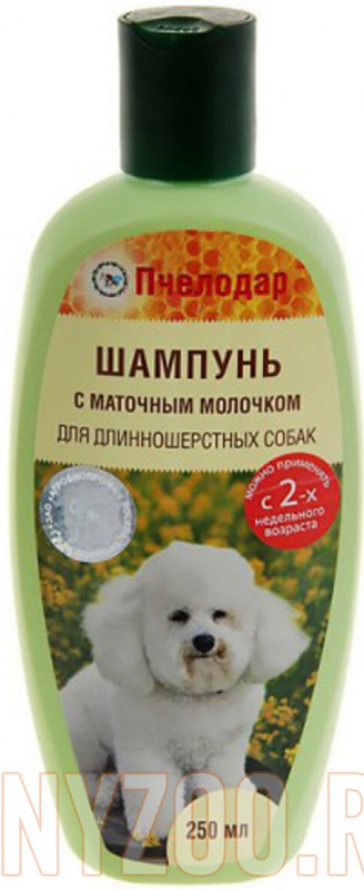 Шампунь Пчелодар для длиннношерстных собак с маточным молочком 250 мл 1031 - фото 1