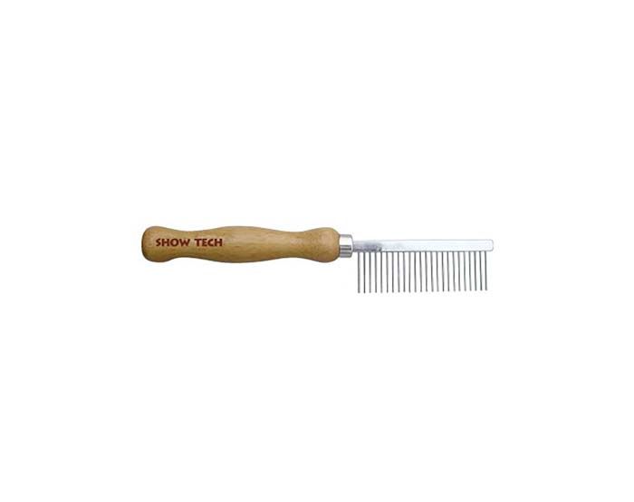SHOW TECH Wooden Comb расческа для жесткой шерсти 18 см, с зубчиками 2,3 мм, частота 2 мм - фото 1