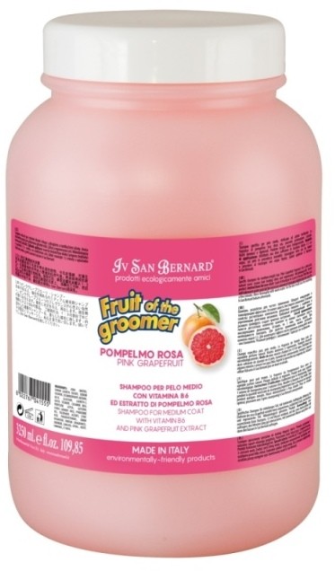 Шампунь для шерсти средней длины с витаминами 3,25 л ISB Fruit of the Grommer Pink Grapefruit