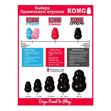 Kong Extreme игрушка для собак КОНГ очень прочная средняя 8 х 6 см - фото 6
