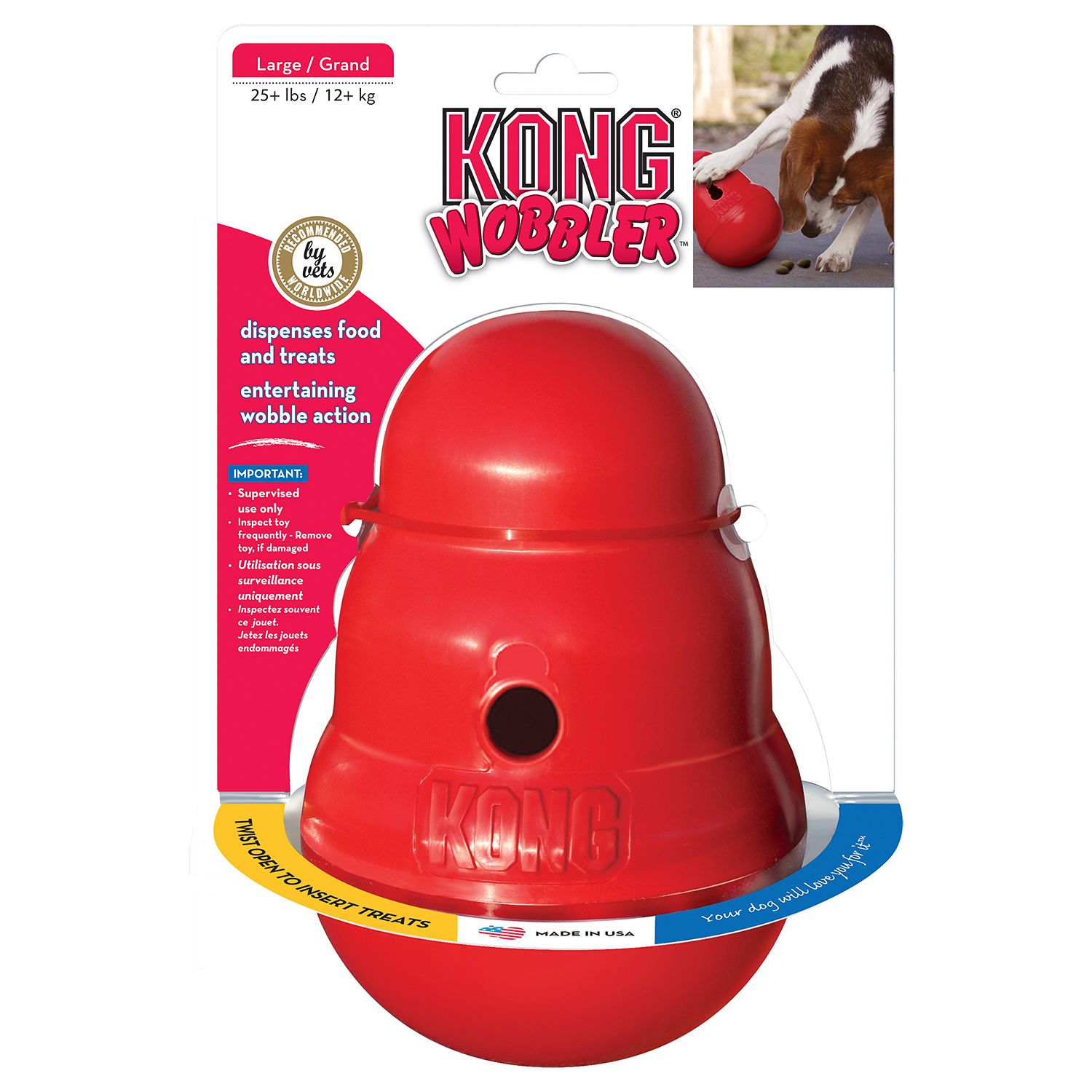 Kong игрушка интерактивная для средних собак Wobbler PW2E - фото 1