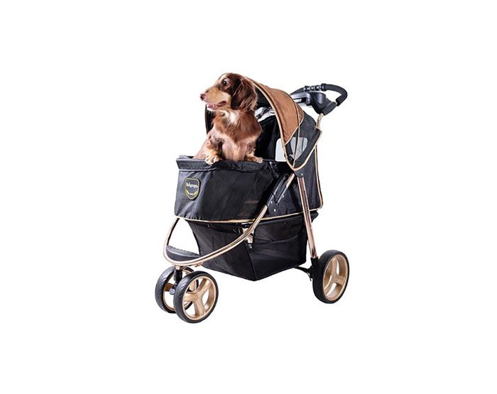Ibiyaya коляска Monarch Premium для собак и кошек до 28 кг темно-золотой - фото 1