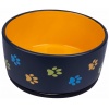 КерамикАрт миска керамическая для собак 1000 мл черная с оранжев...