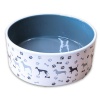 КерамикАрт миска керамическая для собак рисунком 350мл, серая