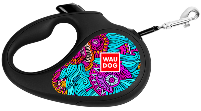 Рулетка для собак WAUDOG с рисунком 