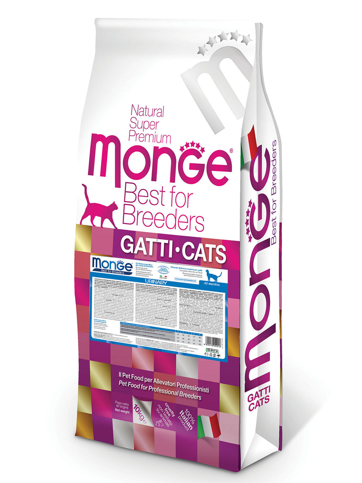 Корм сухой Monge PFB Cat Daily Line Urinary  с курицей для кошек профилактика МКБ 10 кг