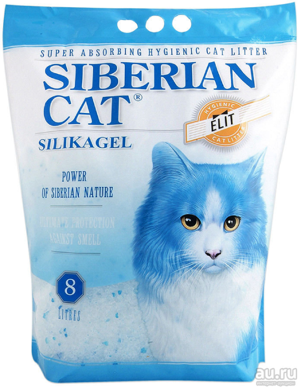 

Наполнитель Сибирская кошка Элита 8 л силикагель (голубой)
